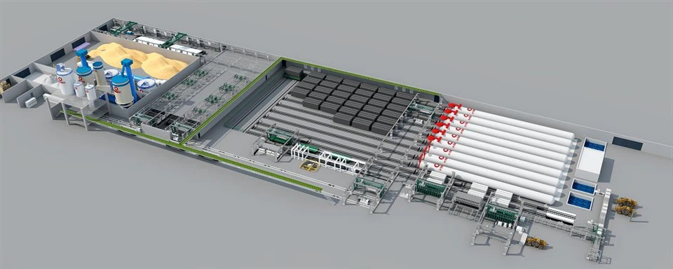 Linka na výrobu pórobetónových blokov
